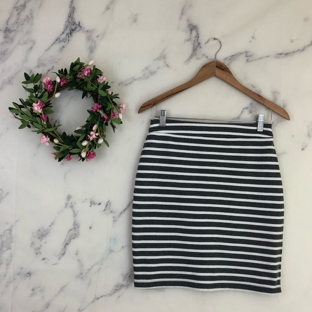 Sanctuary Striped Stretch Knit Pencil Skirt